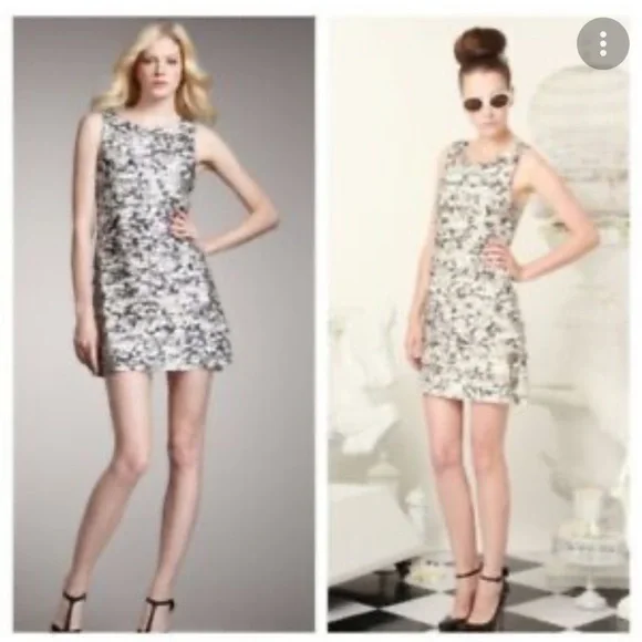 Alice + Olivia Black White Bandage Tape Dress Size 2 - Picture 2 of 11